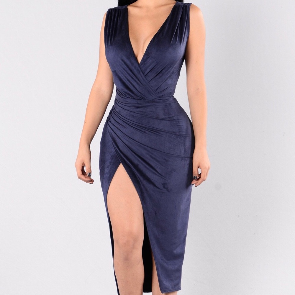 Navy Midi Dress Sz M